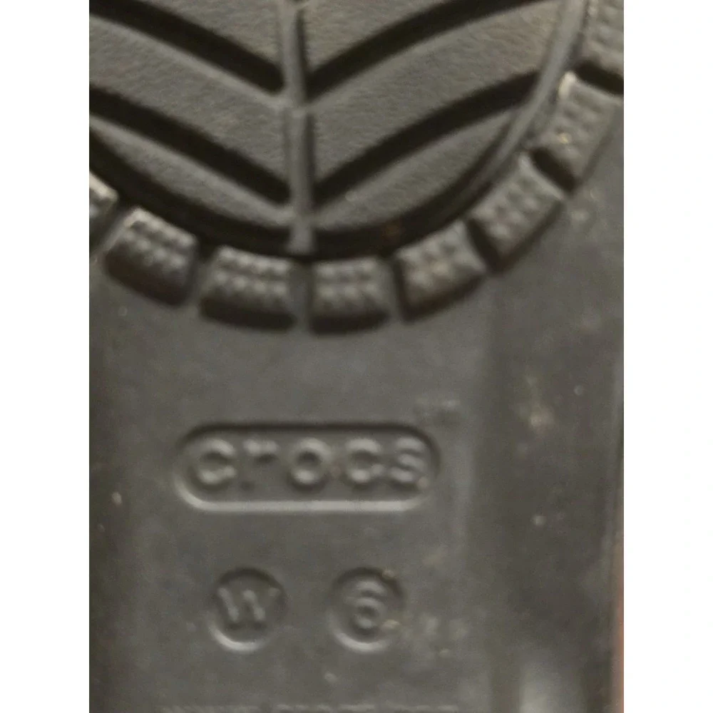 Crocs Freesail Chelsea Rain Boots Women's 6 Black Leopard Waterproof 204630